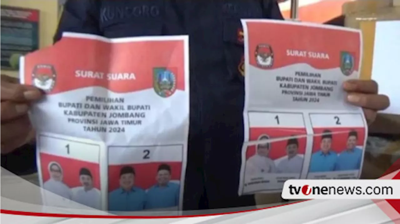 KPU Temukan Ratusan Surat Suara Pilbup Jombang Rusak dan Kekurangan Kiriman dari Penyedia