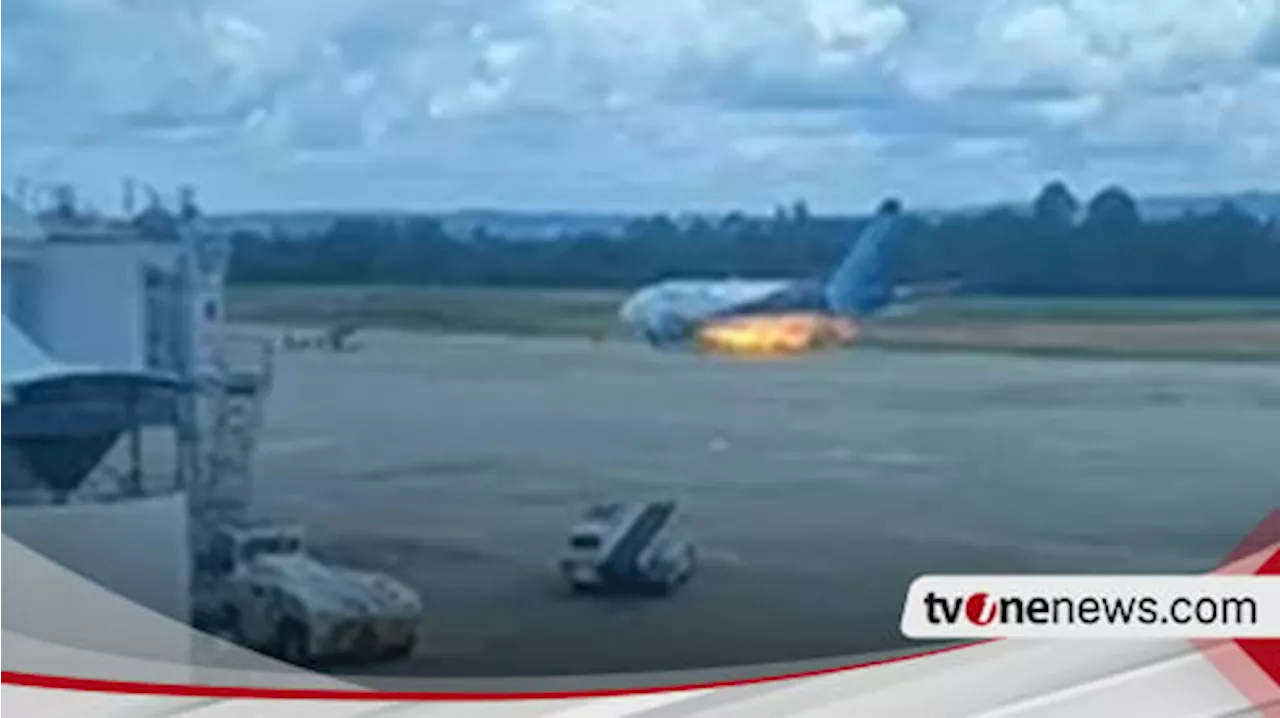 Trigana Air Gagal Take Off, Muncul Api di Sayap Kiri Pesawat