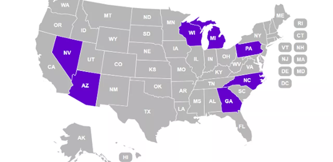 Acompanhe a apuração nos 7 estados que vão decidir a eleição nos EUA