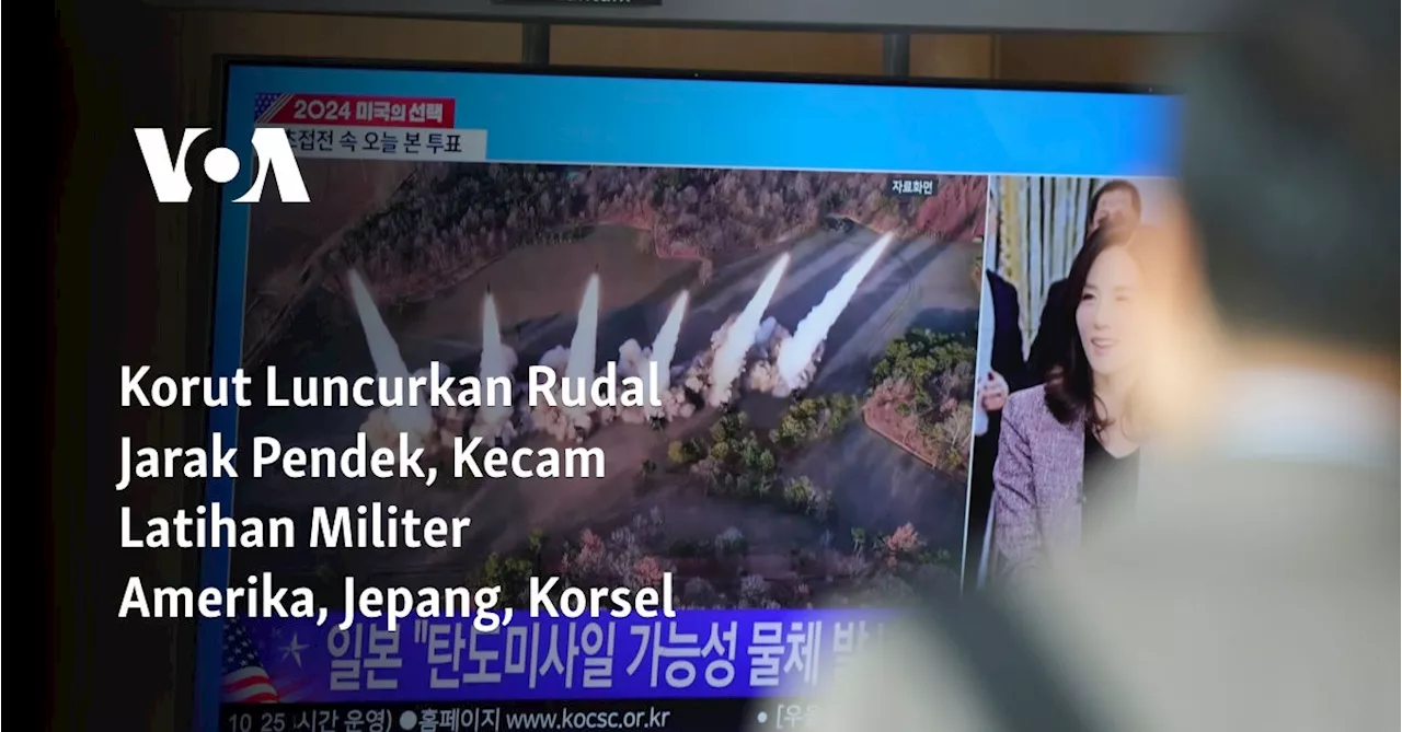 Korut Luncurkan Rudal Jarak Pendek, Kecam Latihan Militer Amerika, Jepang, Korsel