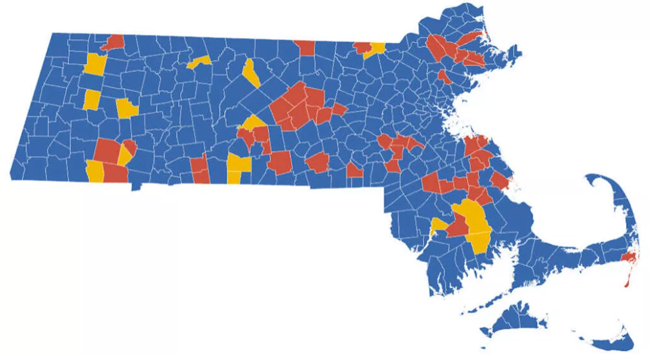 Map: Here's how Mass. has voted in every presidential election since 1972