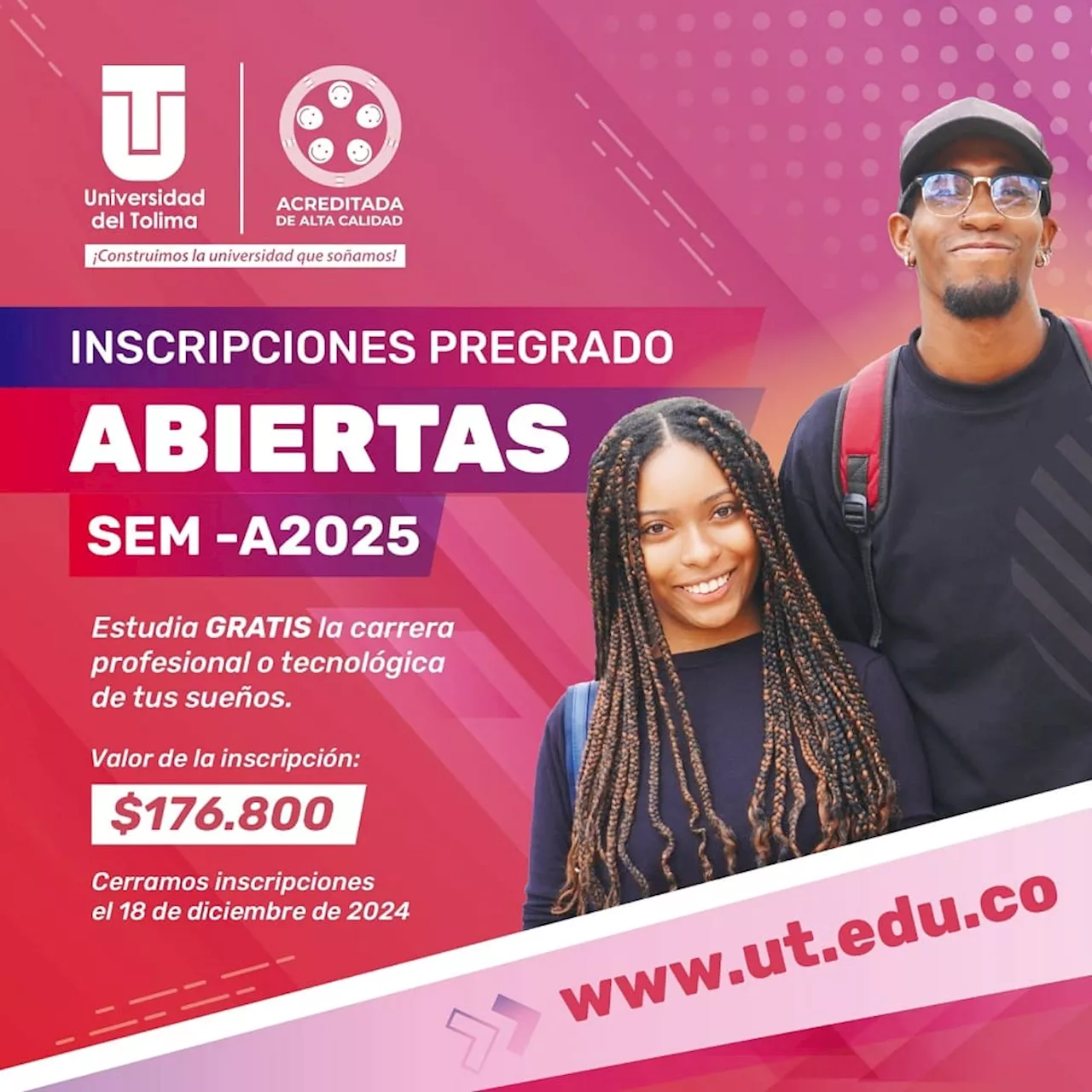 ¡Pilas! Así se puede inscribir en la Universidad del Tolima para el 2025: ya hay fechas