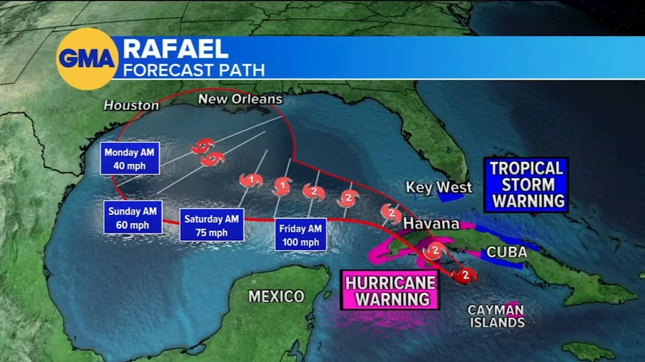 Hurricane Rafael expected to rapidly intensify as it barrels toward Cuba as a Cat. 2 storm