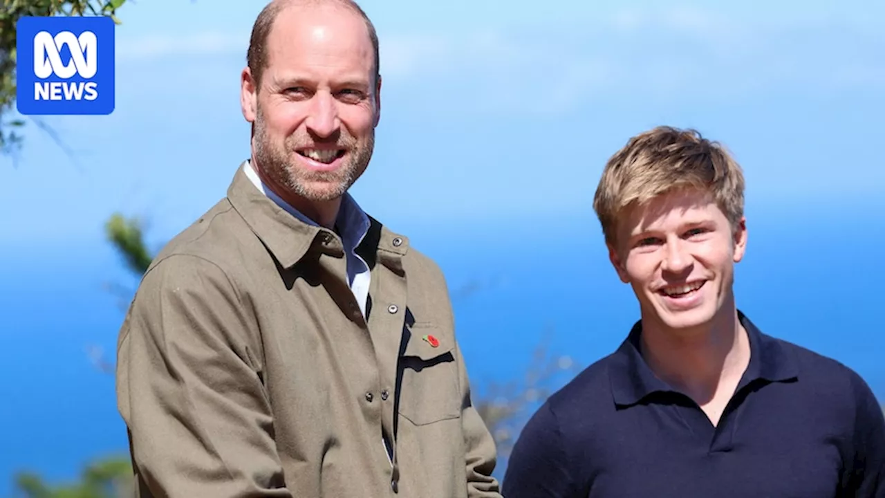 Prince William joins Rober Irwin on walk near South Africa's Table Mountain to promote conservation