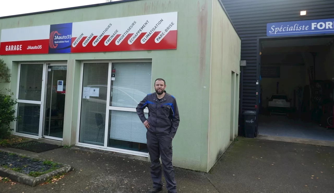 À Saint-Aubin-du-Cormier, Julien Agaësse a repris le garage Ford