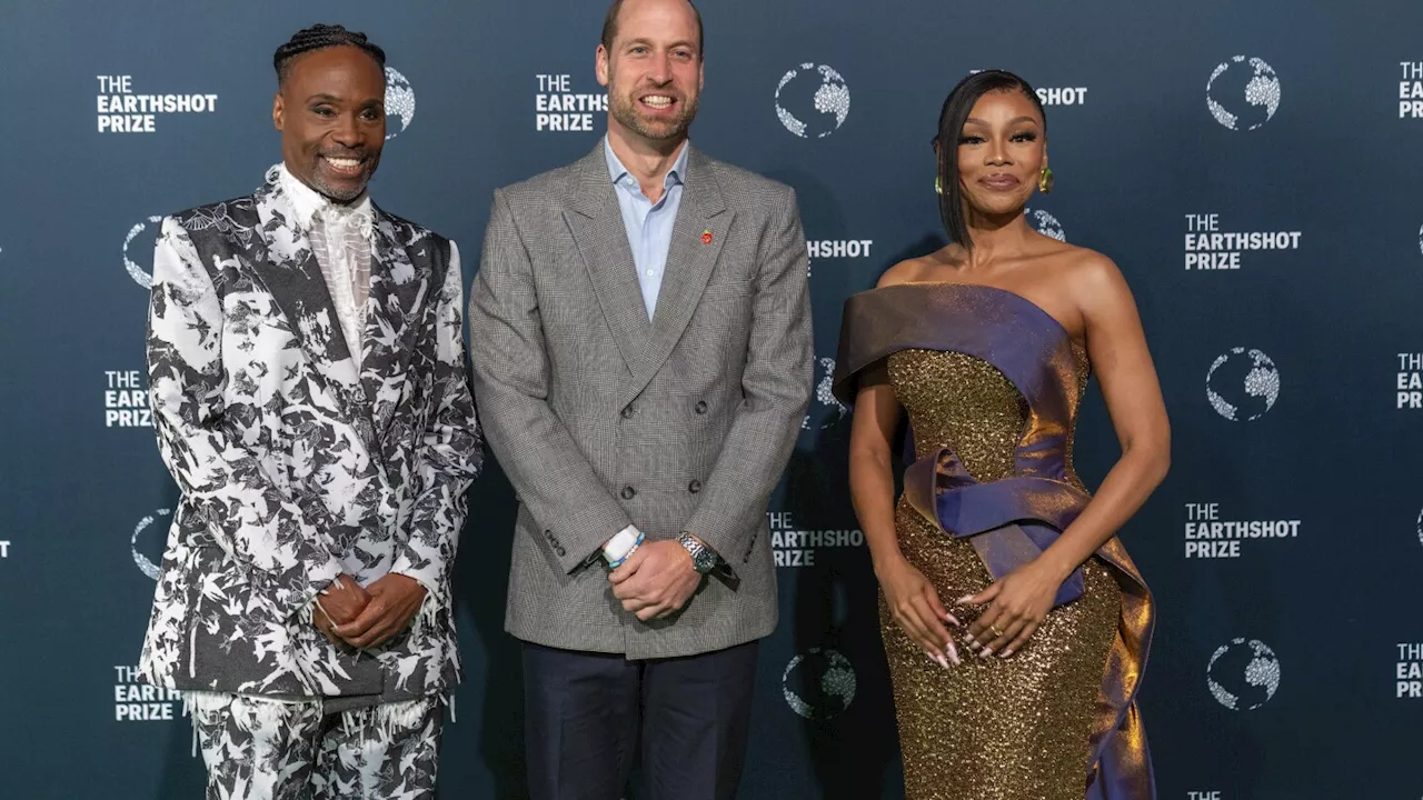 Prince William, in biodegradable sneakers, attends his Earthshot environment awards in South Africa