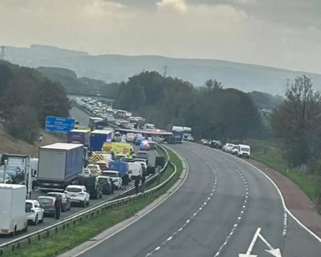 M6 shut between Preston and Lancaster ‘for a number of hours’ due to serious crash