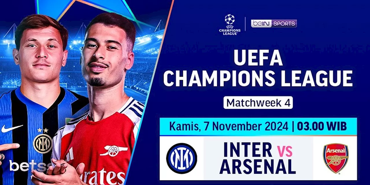 Link Live Streaming Liga Champion: Inter Milan vs Arsenal di Vidio