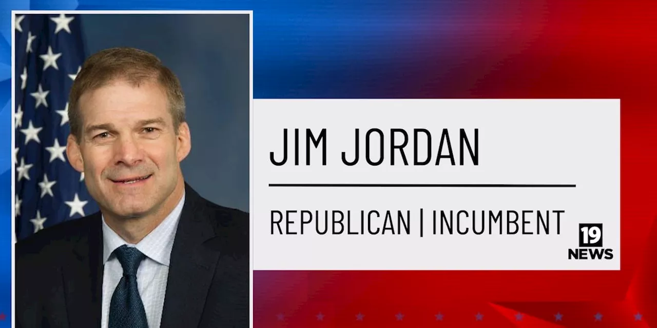 AP Race Call: Republican Jim Jordan wins reelection to U.S. House in Ohio's 4th Congressional District