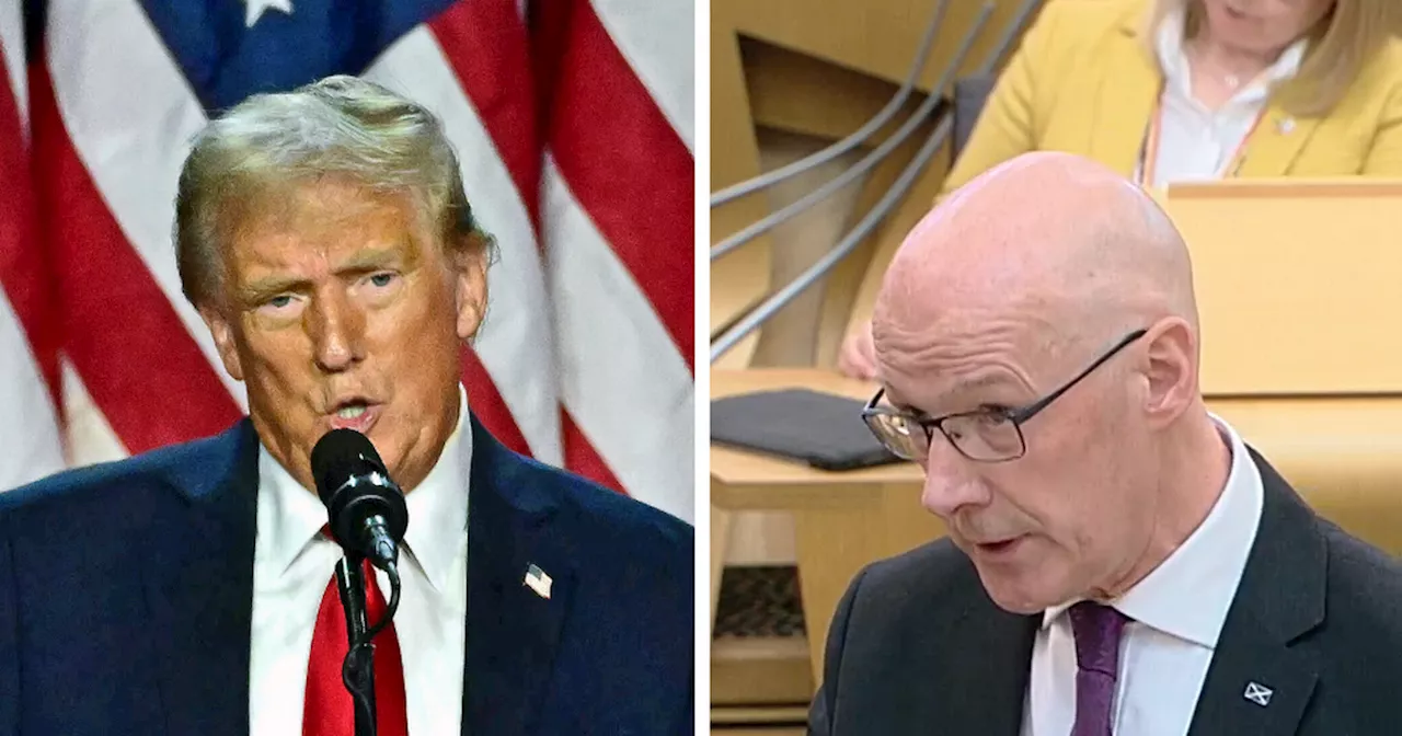 John Swinney congratulates Donald Trump on 2024 US election victory