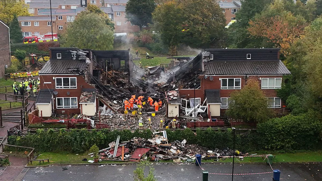 Three men arrested on suspicion of manslaughter over 'cannabis lab' explosion which left two dead...