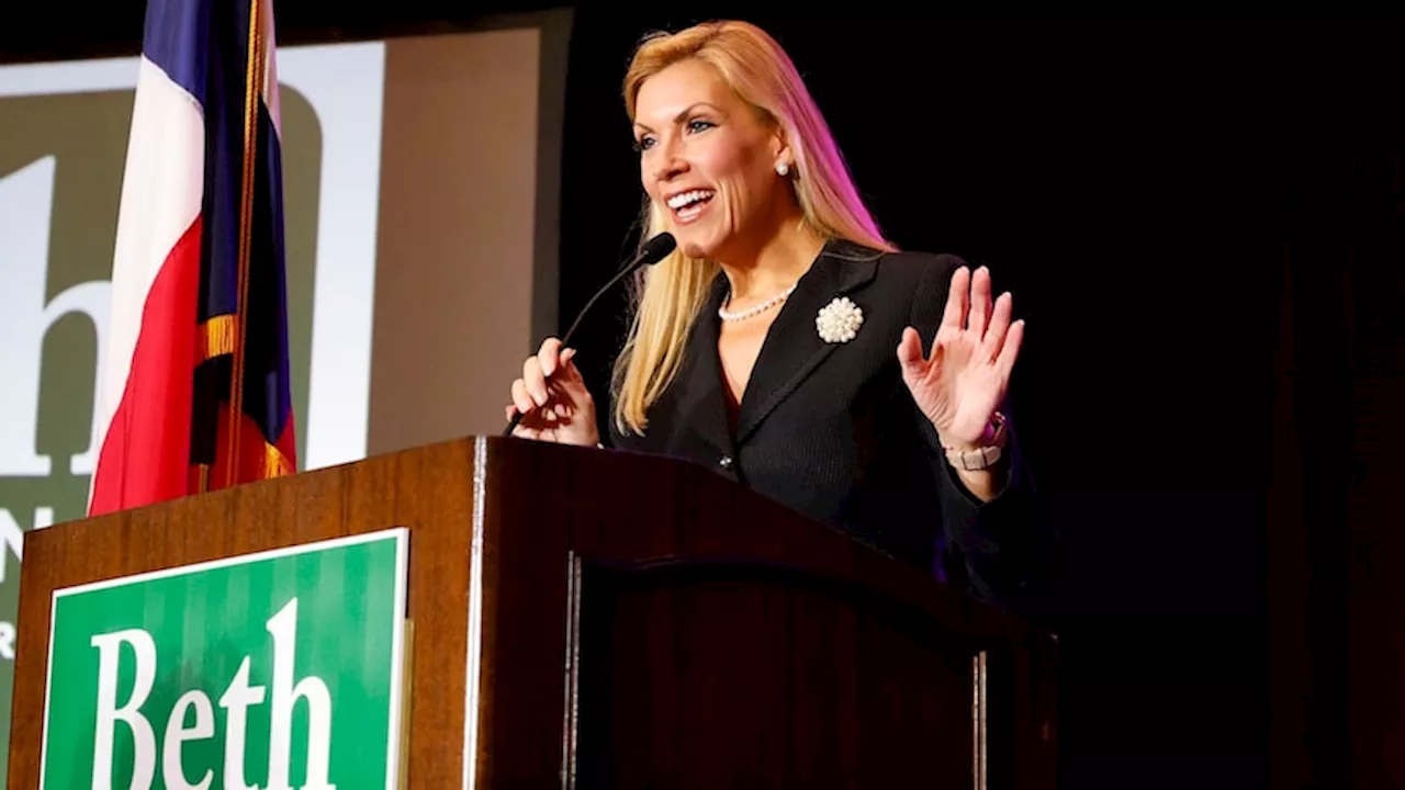 U.S. Rep. Beth Van Duyne greets roaring crowd moments after being declared victor