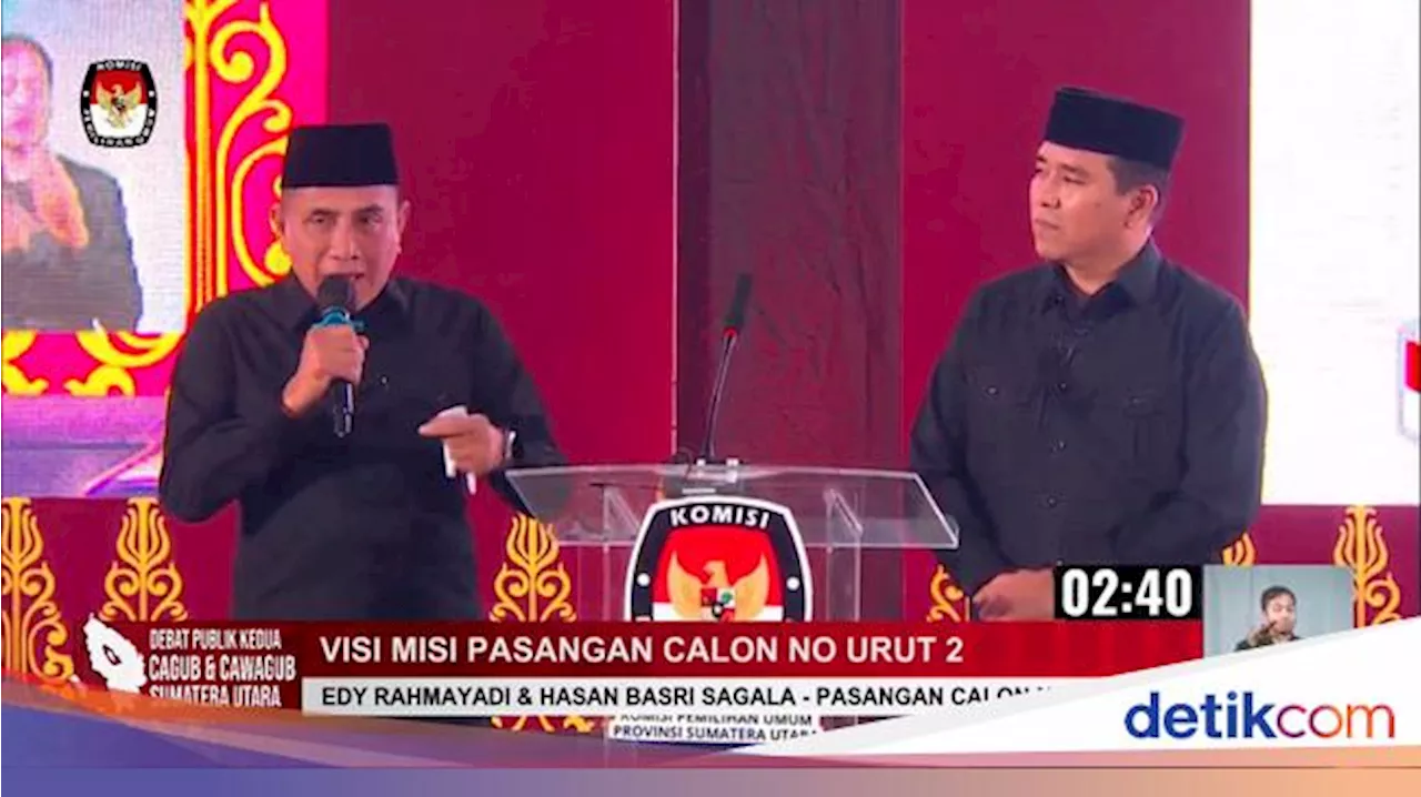 Memulai Debat Kedua Pilgub Sumut, Edy Bicara Dapat Award saat Jabat Gubsu