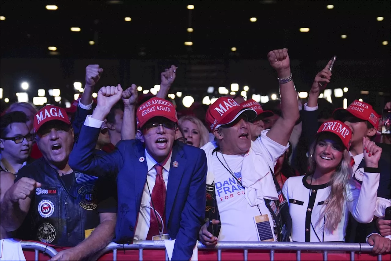 FOTOS da apuração nos EUA: alegria de eleitores de Trump; tristeza de apoiadores de Kamala