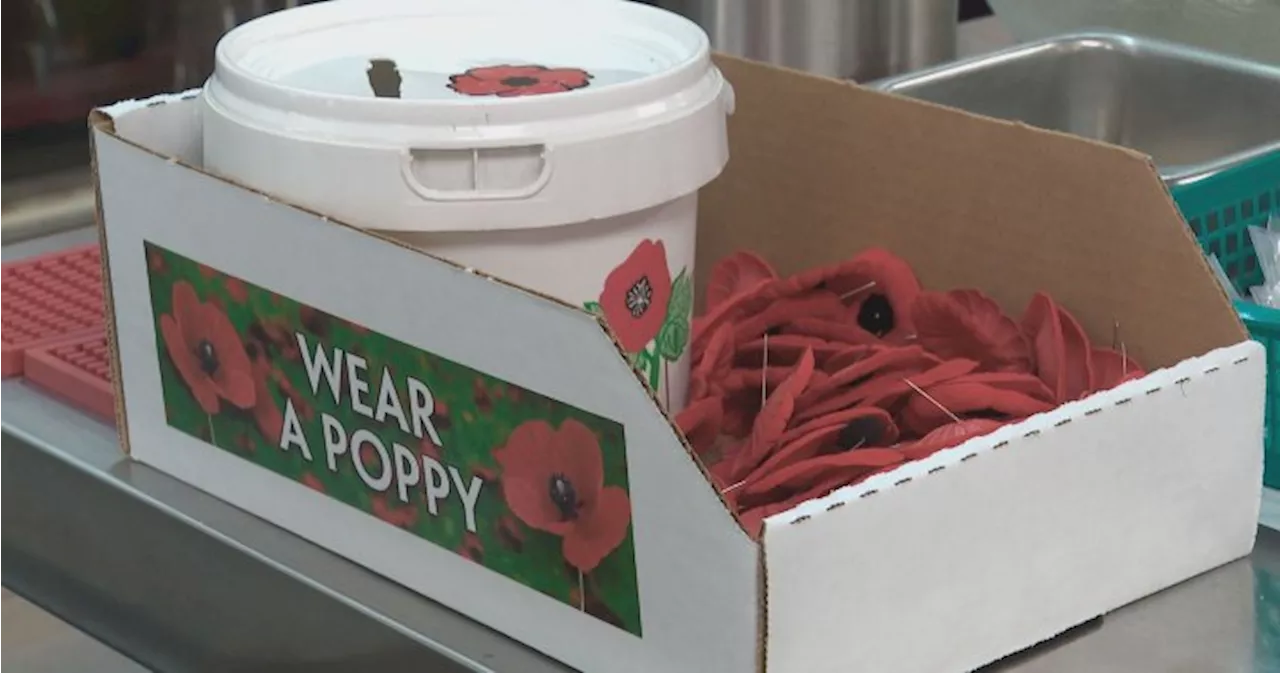 Legion poppy boxes stolen from Edmonton businesses: ‘Sadly, it’s not unusual’