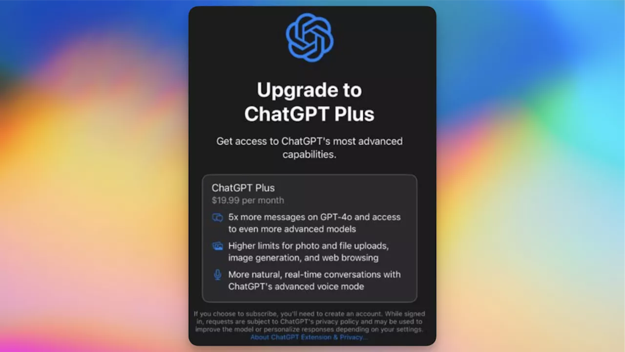 ChatGPT in Apple Intelligence: OpenAI limitiert Anfragen, wirbt für Plus-Upgrade
