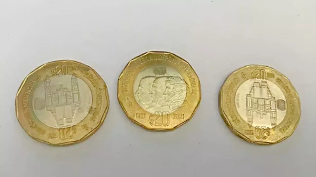 Las 3 monedas de 20 pesos que valen 8 millones y fueron emitidas por Banxico