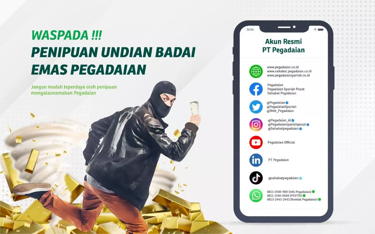 Badai Emas Pegadaian Periode III Masih Berlanjut, Waspada Terhadap Penipuan!