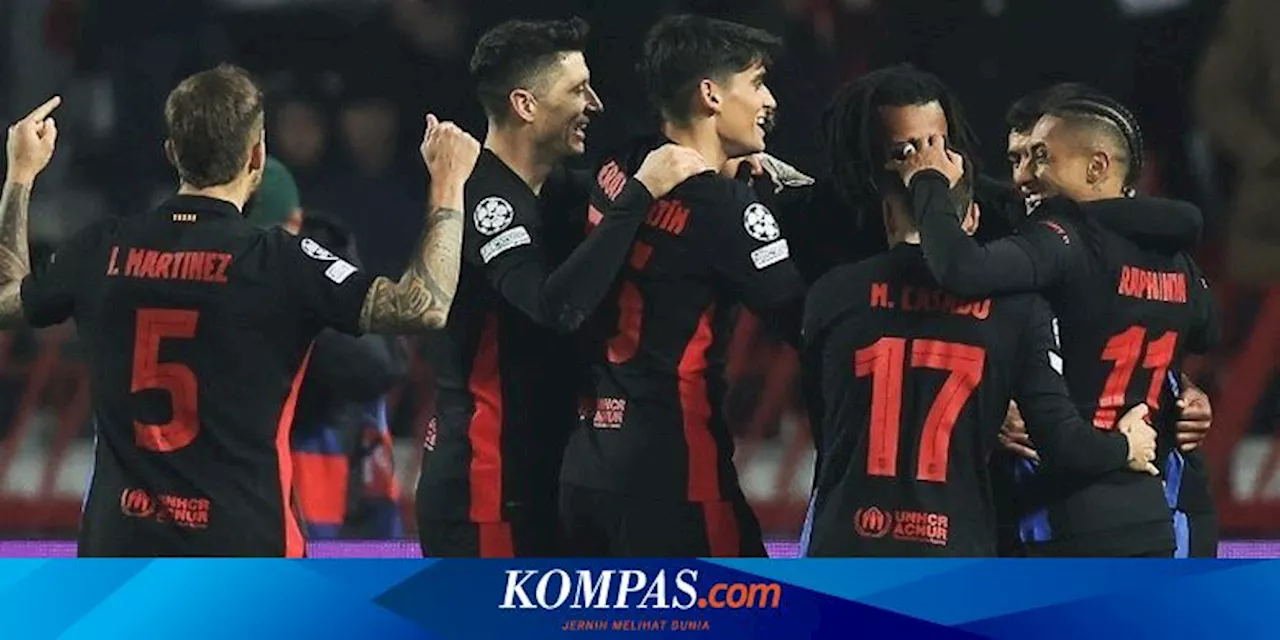 Hasil Lengkap dan Klasemen Liga Champions: Barcelona Bintang 5, Inter Belum Kebobolan