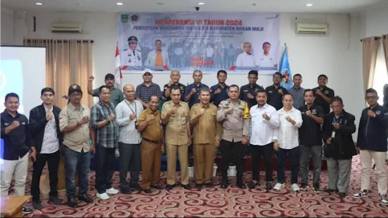 Hadiri Konferensi PWI, Humas Polres Rohul : Kita Bersinergi Sampaikan Pilkada Damai