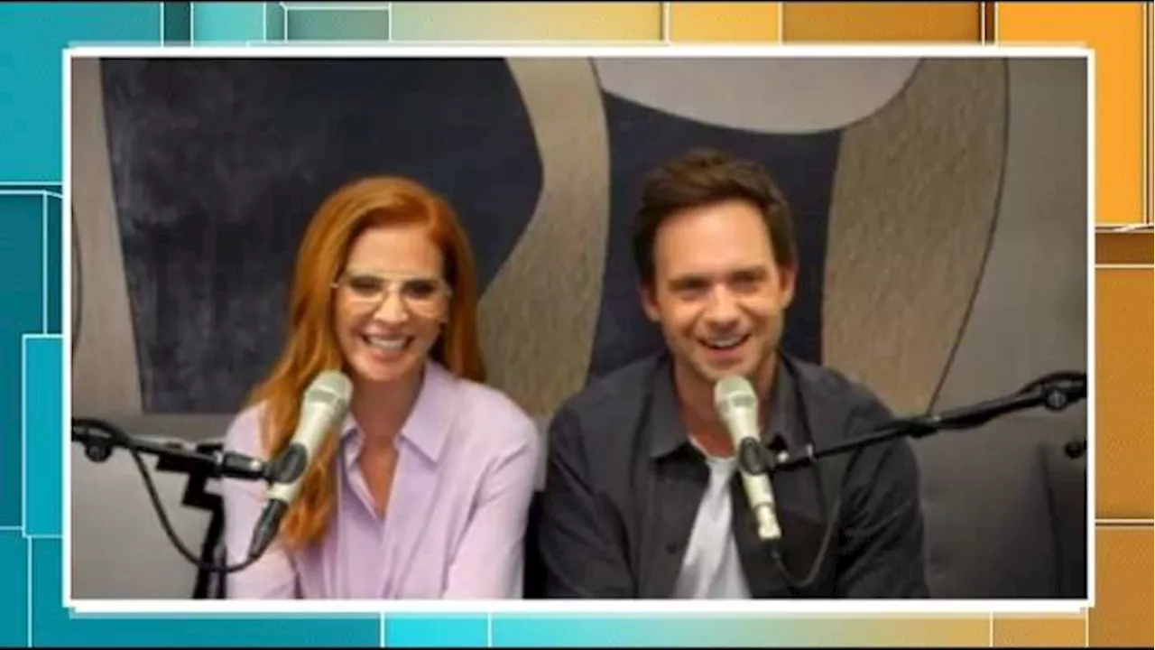 'Suits' Stars Patrick J. Adams & Sarah Rafferty reunite for fun new podcast