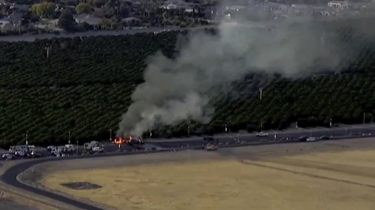 5 killed when small jet crashes into vehicle after taking off in suburban Phoenix