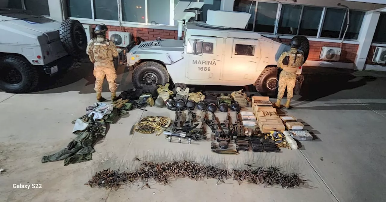 Asegura Marina armas y equipo táctico en Sinaloa