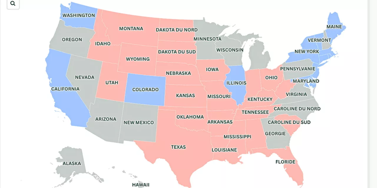 Présidentielle américaine : les résultats du duel Trump-Harris État par État