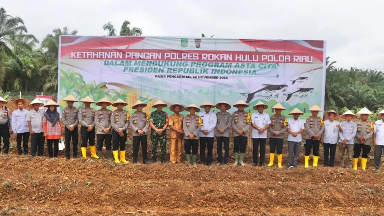 Dukung Asta Cita Prabowo, Polres Rokan Hulu Siapkan Puluhan Hektare Lahan Untuk Ketahanan Pangan