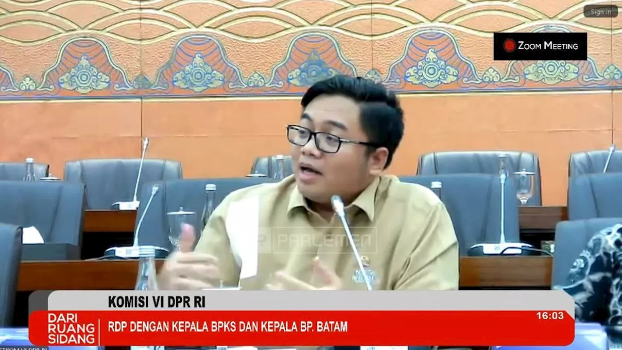 Kepala BP Batam Absen Rapat DPR, Kawendra Gerindra Minta RDP Diskors