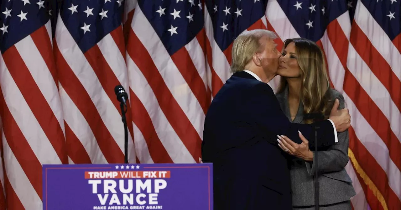 «La première dame, ma si belle épouse» : en vidéo, Donald Trump embrasse Melania durant son discours