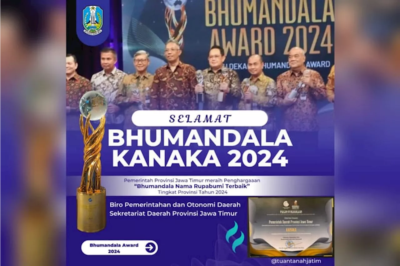 Pemprov Jatim Sabet 3 Penghargaan Bhumandala Award 2024