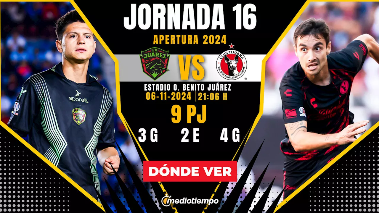 Juárez vs Xolos: Dónde y a qué hora ver EN VIVO Jornada 16 Apertura 2024