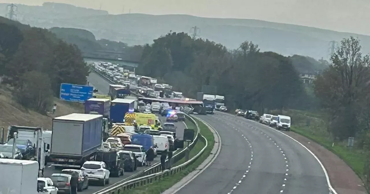 One dead with others seriously injured after lorry overturns on M6