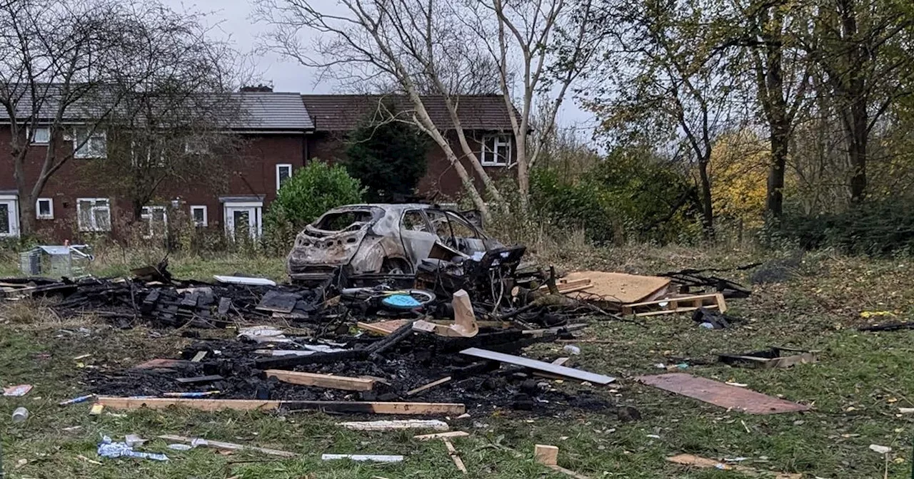 Scene of devastation after evening of Bonfire Night terror in east Manchester