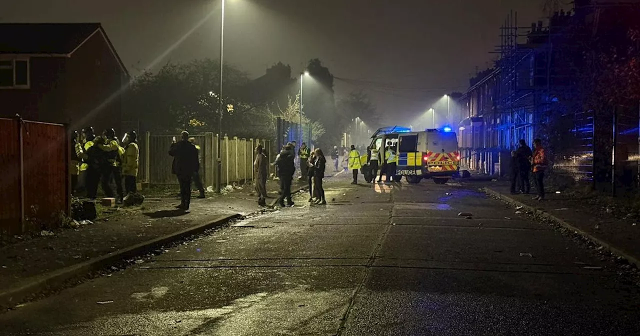 Three arrested as east Manchester street 'turns into warzone' on Bonfire Night