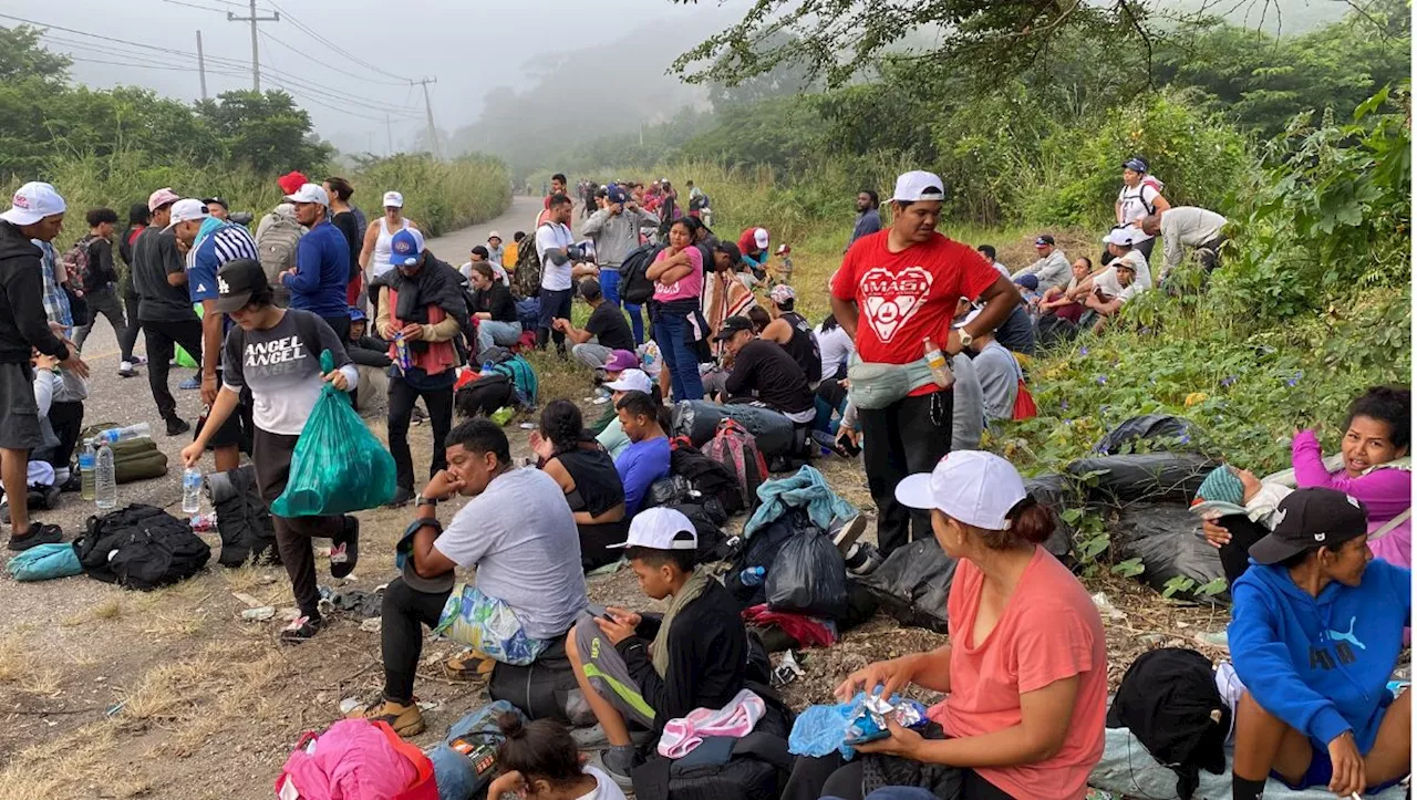 Avanzan caravanas migrantes en Chiapas, pese a triunfo electoral de Donald Trump