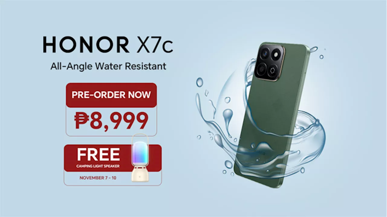 All-angle water-resistant HONOR X7c, Now available for only P8,999!