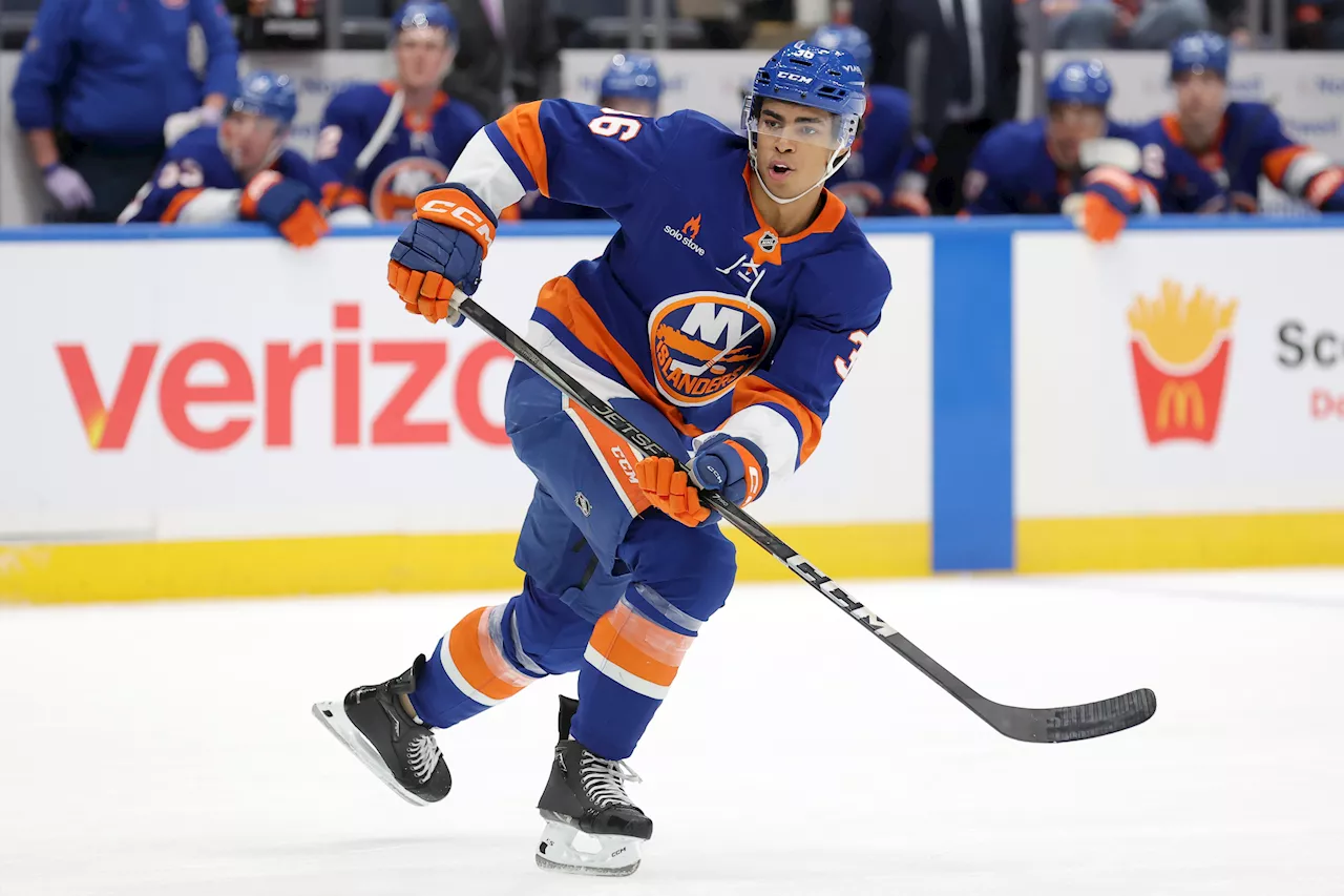 Isaiah George rises to occasion in NHL debut to help Islanders' depleted blue line