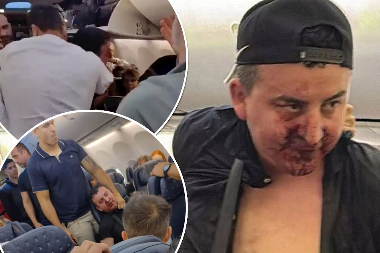 Passenger beat up after opening plane's emergency door during flight: 'He almost lost consciousness'