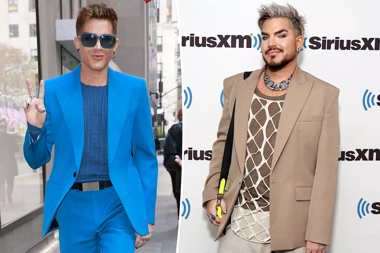 Adam Lambert flaunts new slim figure after shedding 60 pounds with weight loss drug