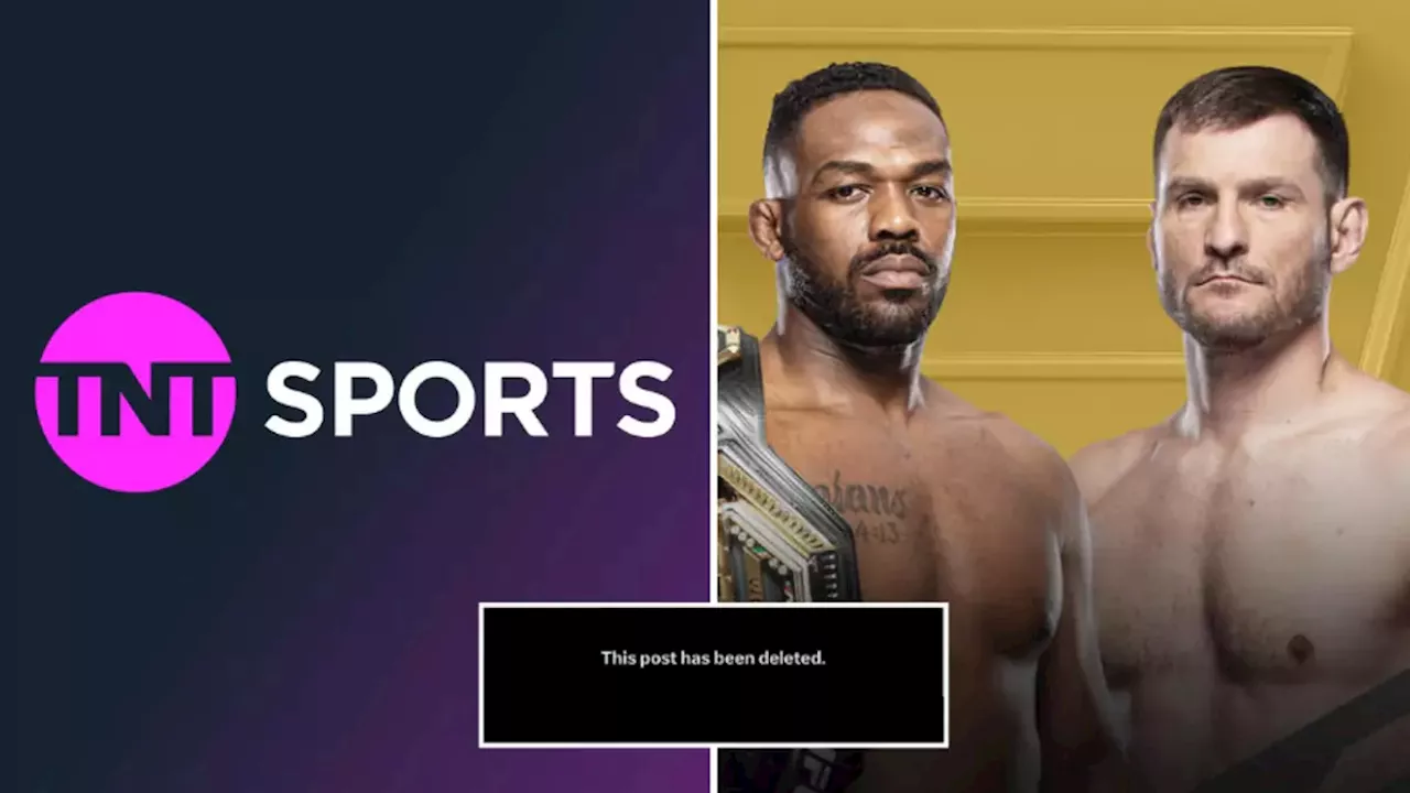 TNT Sports delete controversial Jon Jones and Stipe Miocic graphic for UFC 309 main event