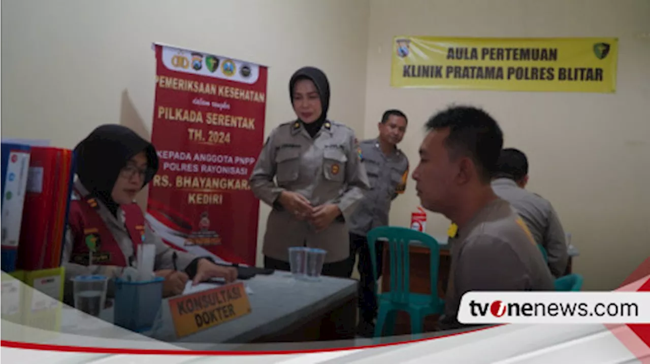 Jelang Pelaksanaan Pengamanan Pilkada 2024, Polres Blitar Laksanakan Pemeriksaan Kesehatan Anggota Pengamanan TPS