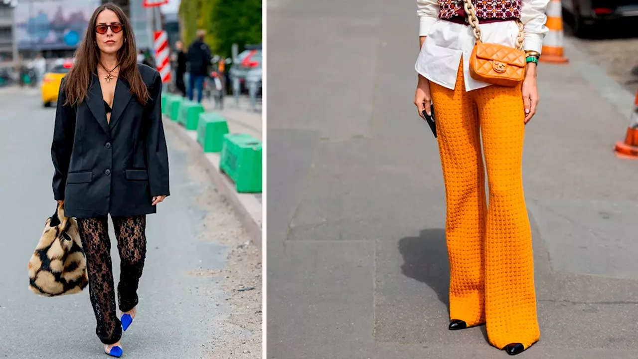 Cómo llevar pantalones boho de los 70 con zapatos en tendencia en otoño 2024