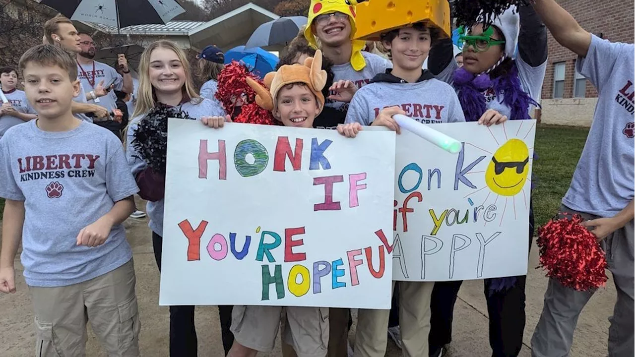 Liberty Middle School's 'Kindness Crew' spreads cheer every Wednesday