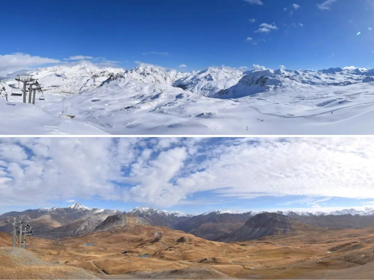 Cette station de ski des Alpes sans neige : l'impressionnant contraste en un an