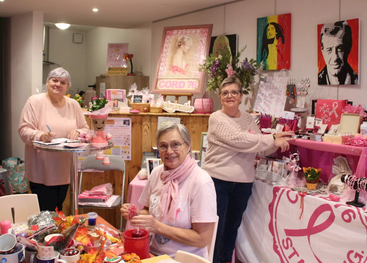 Jusqu'au 17 novembre, le collectif Octobre rose dieppois tient une boutique éphémère