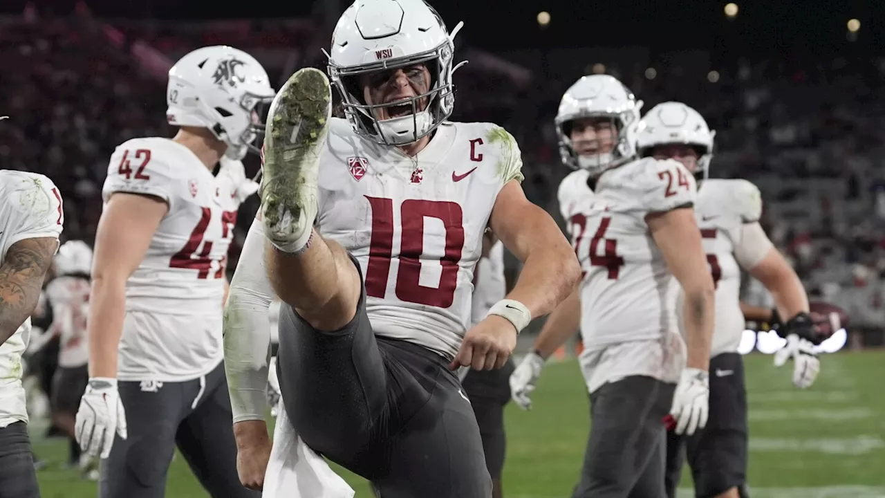 No. 20 Washington State looks to improve its CFP hopes, faces Utah State on Saturday