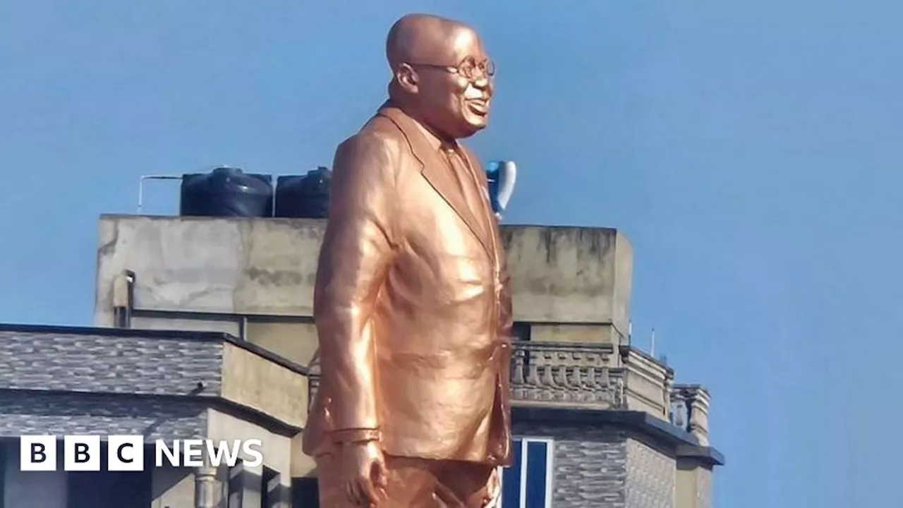 Akufo-Addo statue: Uproar after Ghana's president unveils monument in his honour