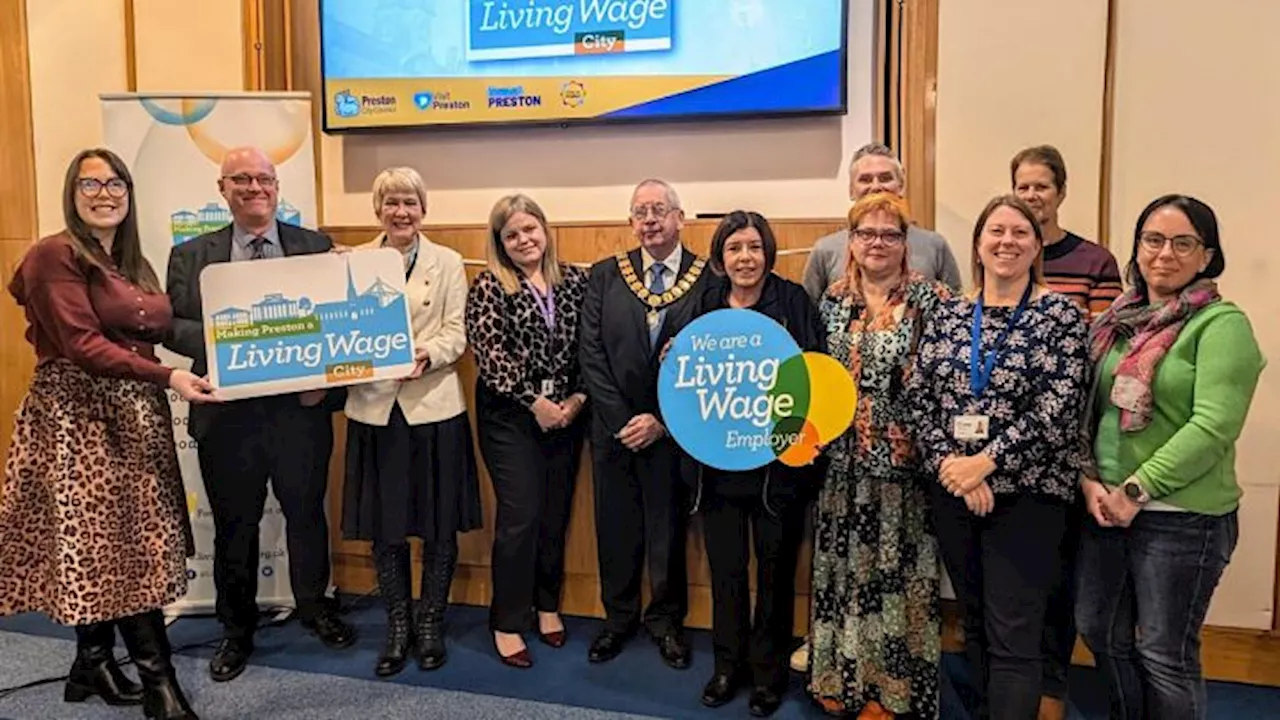 Preston City Council celebrates becoming first Real Living Wage City in Lancashire